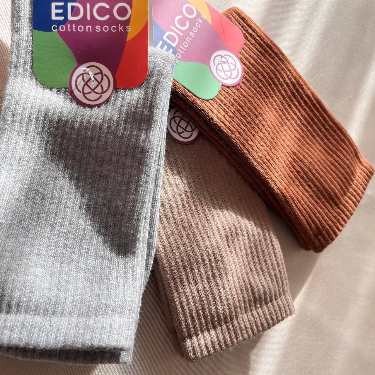 جوراب اسپرت ادیکو ساق دار با بافت کبریتی نخی